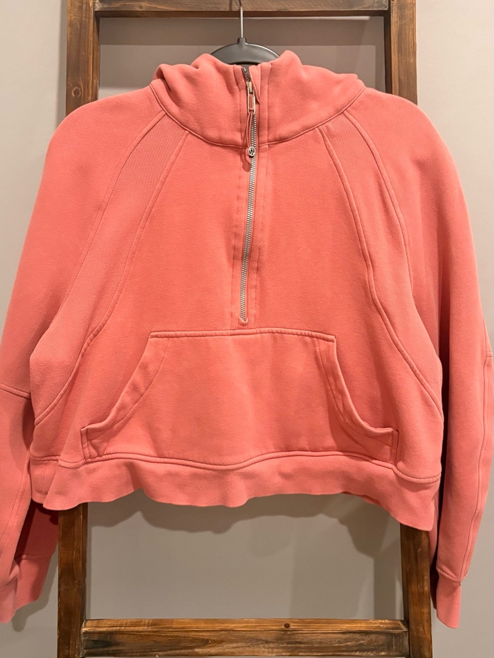 Lululemon Coral Half-Zip Pullover Sweatshirt